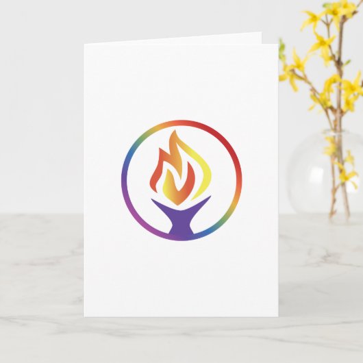 Card with UUCF logo front (Blank inside) カード (黄色い花)