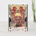 Card with Xmas illustration by J.C. Leyendecker シーズンカード<br><div class="desc">A Christmas card with an Charming Christmas illustration by J.C. Leyendecker</div>