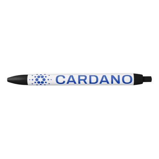 Cardanoの完全なロゴイメージ 黒ボールペン (正面)