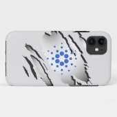 Cardano破れた画像（ロゴ付き、下に表示） Case-Mate iPhoneケース (裏面(横))