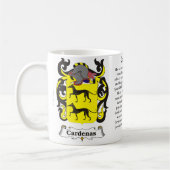 Cardenas、起源、意味および頂上 コーヒーマグカップ (左)