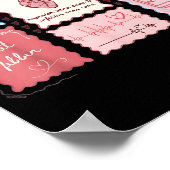 Cardiac Nurse Scalloped Stamp Heart Anatomy Coquet ポスター (角)