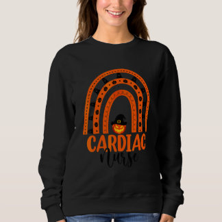 Cardiac Nursing Halloween Pumpkin Rainbow Cardiac  スウェットシャツ