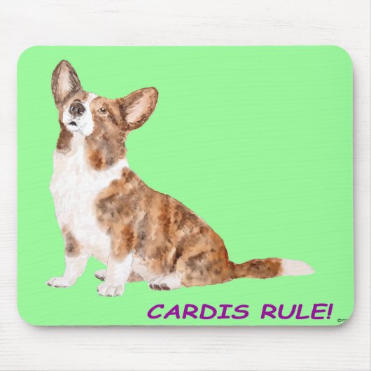 Cardigan corgi  マウスパッド (正面)