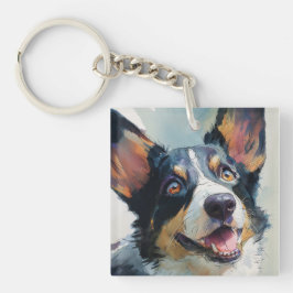 Cardigan corgi watercolor キーホルダー