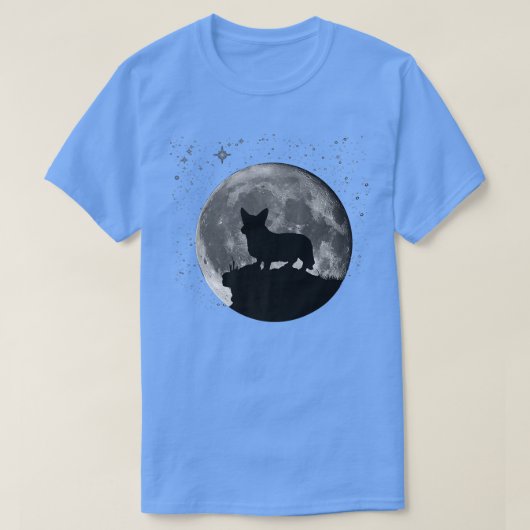 Cardigan Welsh Corgi Moon Premium T-Shirt Tシャツ (デザイン正面)