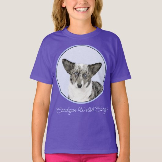 Cardigan Welsh Corgi Painting - Original Dog Art T Tシャツ (正面)