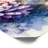 Cardinal at Birdbath Dreamy Garden Ar ポスター (コーナー)