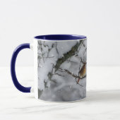 Cardinal Bird Couple in Snow Tree Nature Mug マグカップ (左)