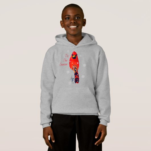 Cardinal Bird In Snowfall (正面フル)