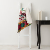 Cardinal Bird Quilt, Fleece Blanket – Vibrant Red シェルパブランケット (インサイチュ)