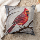 Cardinal Bird Quilt & Throw Pillow – Red Cardinal  クッション (ブランケット)