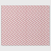 Cardinal Bird Stripes Wrapping Paper ラッピングペーパー (フラット)