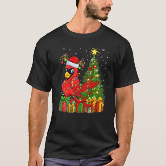 Cardinal Bird  Xmas Holiday Santa Cardinal Christm Tシャツ (正面)