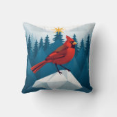 Cardinal Christmas mountian scene fun  クッション (裏面)