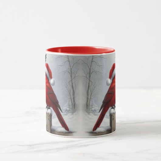 Cardinal Christmas Mug Sublimation Design マグカップ (中央)