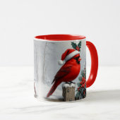 Cardinal Christmas Mug Sublimation Design マグカップ (正面右)