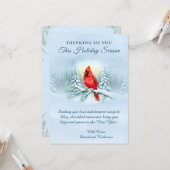 Cardinal Christmas Sympathy Condolence Holiday  カード (正面/裏面インサイチュ)