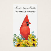 Cardinal Forever in our Hearts Funeral Prayer Card (正面)