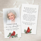 Cardinal Funeral Memorial Photo Prayer Card