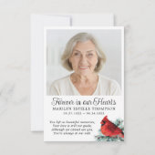 Cardinal Funeral Thank You 2 Photos Memorial サンキューカード (裏面)