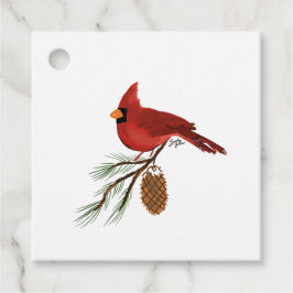 Cardinal Gift Tags - Square フェイバータグ