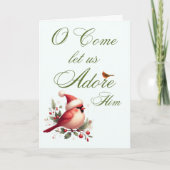 Cardinal Hymn Lyric Christmas Card カード (正面)