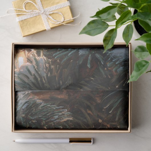 Cardinal in Snowy Pine Decoupage 薄葉紙 (ギフト)