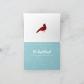 Cardinal In The Country Christmas Holiday Card シーズンカード (内部)