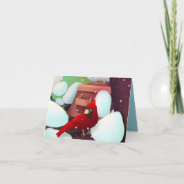 Cardinal In The Country Christmas Holiday Card シーズンカード