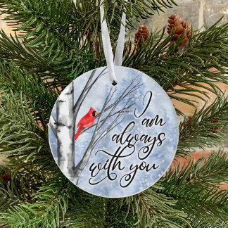Cardinal Memorial Christmas Ornament Always with セラミックオーナメント