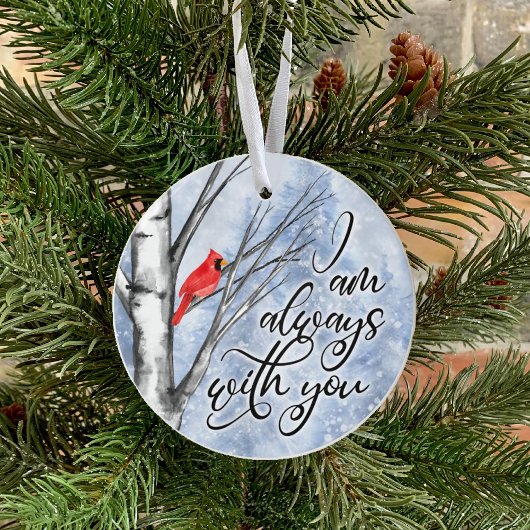 Cardinal Memorial Christmas Ornament Always with セラミックオーナメント