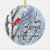 Cardinal Memorial Christmas Ornament Always with セラミックオーナメント (正面)