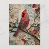 Cardinal Mixed Media ポストカード (正面)