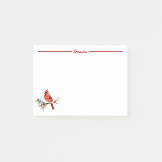 Cardinal on a Fir Branch ポストイット (正面)