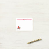 Cardinal on a Fir Branch ポストイット (デスク上)