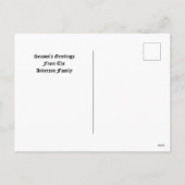 Cardinal On Snowy Pine Tree Christmas シーズンポストカード (裏面)