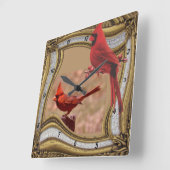 CARDINAL ON THE FRAME   SQUARE WALL CLOCK スクエア壁時計 (傾斜)