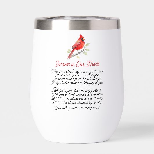 Cardinal Poem Memorial Keepsake  (背面)