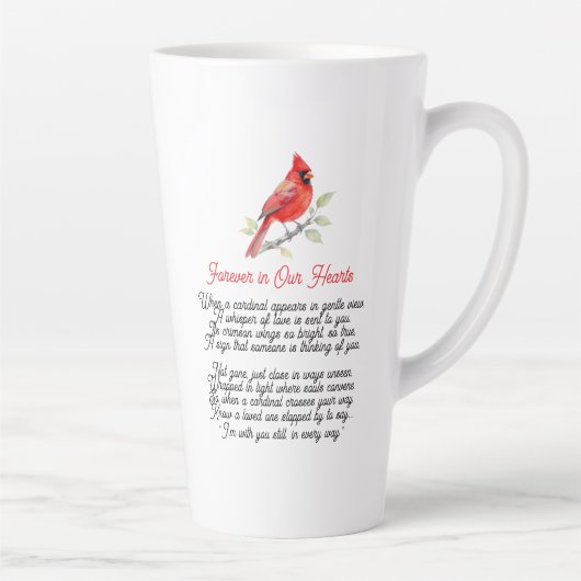 Cardinal Poem Memorial Keepsake  カフェラテマグ (右)