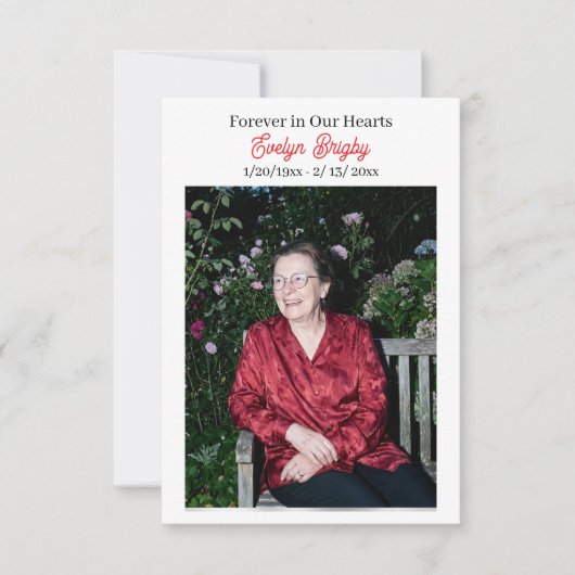 Cardinal Poem Memorial Keepsake  カード (正面)