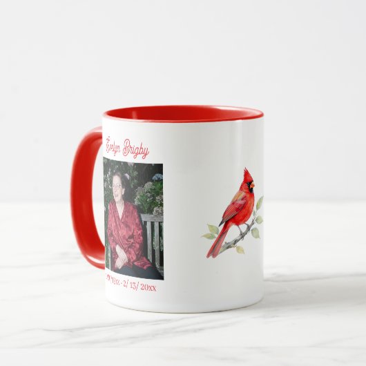 Cardinal Poem Memorial Keepsake  マグカップ (正面左)