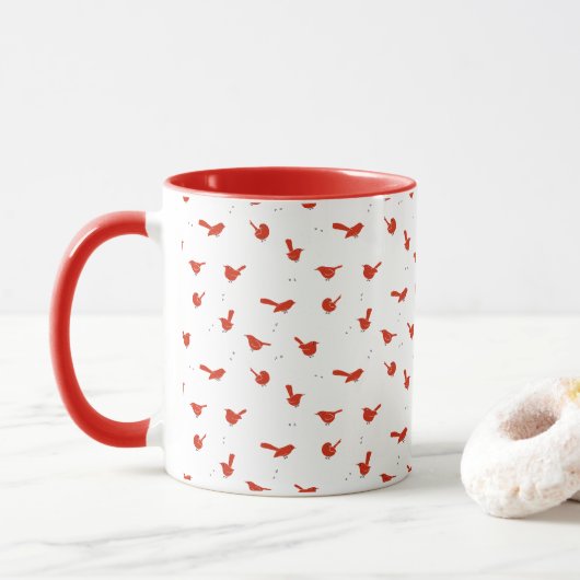 Cardinal Red Bird Coffee Mug マグカップ (ドーナツ)