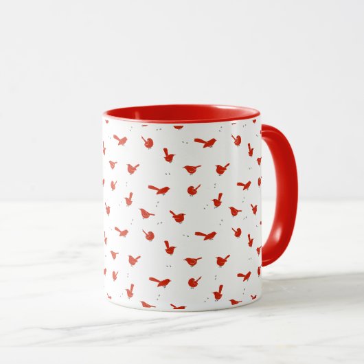 Cardinal Red Bird Coffee Mug マグカップ (正面右)