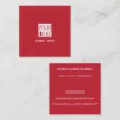 cardinal   red - custom logo  スクエア名刺 (正面/裏面)