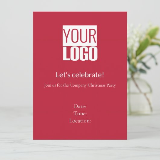  Cardinal  red  -   festive  company  party  招待状 (スタンド正面)