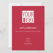  Cardinal  red  -   festive  company  party  招待状 (正面)