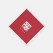 cardinal red  with your  logo  スタンダードカクテルナプキン (角)