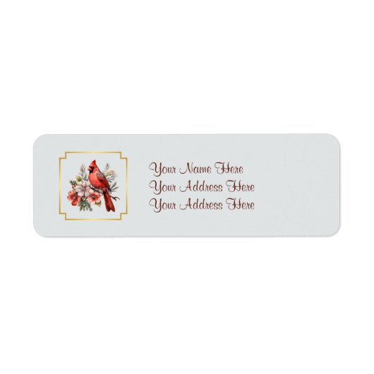 Cardinal Return Address Labels Matching Set ラベル (正面)
