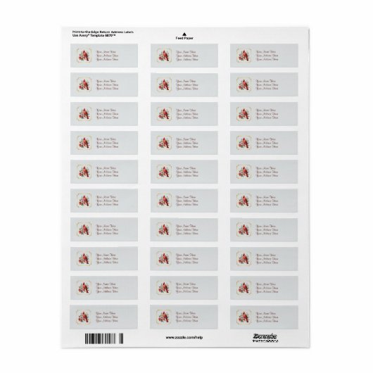 Cardinal Return Address Labels Matching Set ラベル (フルシート)